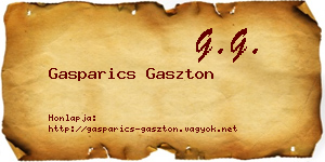 Gasparics Gaszton névjegykártya